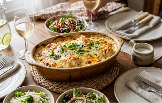 Merluza Gratinada ao Creme de Requeijão
